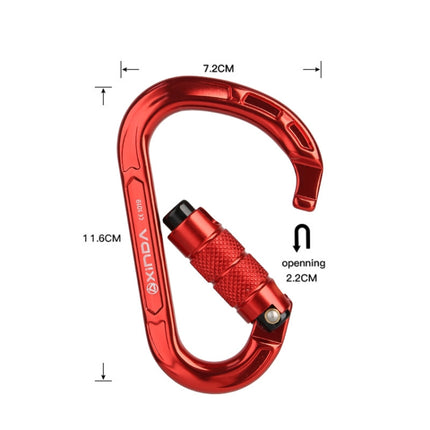 XINDA XD-8123N Outdoor Climbing Equipment Fast Hanging Buckle Carabiner Pear Main Lock HMS Safety Buckle(Silver)-garmade.com