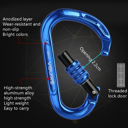 XINDA XD-8123N Outdoor Climbing Equipment Fast Hanging Buckle Carabiner Pear Main Lock HMS Safety Buckle(Red)-garmade.com