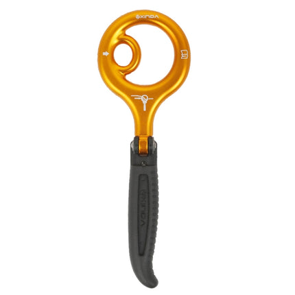 XINDA H9735 9-Ring Descender Mountaineering Rock Climbing Equipment High-Altitude Fast Escape Landing Gear(Gold)-garmade.com