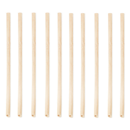 10 PCS Juice Coffee Pearl Milk Tea Natural Degradable Bamboo Straw, Style: 20cm Oblique-garmade.com