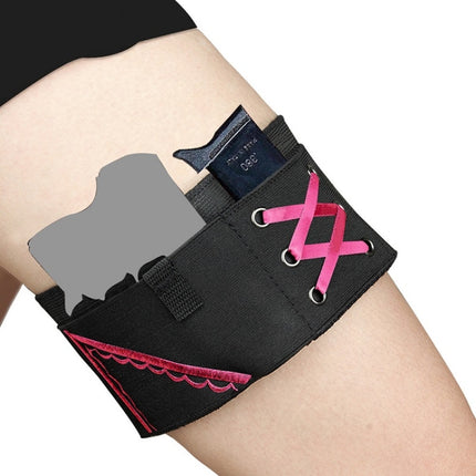 Women Embroidery Sexy Portable Invisible Defensive Legging Cover, Spec: L-Pink-garmade.com