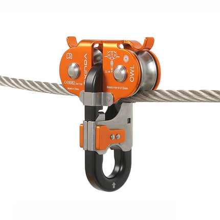 XINDA XD-Q9751 Outdoor Jungle Rope Overhead Crossing Tandem Double Pulley(Gray)-garmade.com