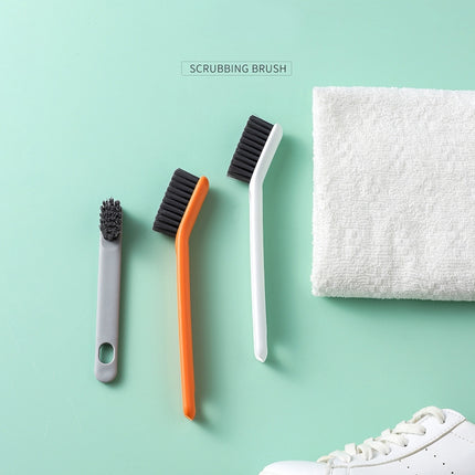 4 PCS Dual Purpose Shoe Brush Detachable Household Collar Brush Soft Hair Laundry Brush Cleaning Brush(Orange)-garmade.com