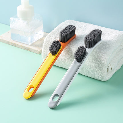 4 PCS Dual Purpose Shoe Brush Detachable Household Collar Brush Soft Hair Laundry Brush Cleaning Brush(Orange)-garmade.com