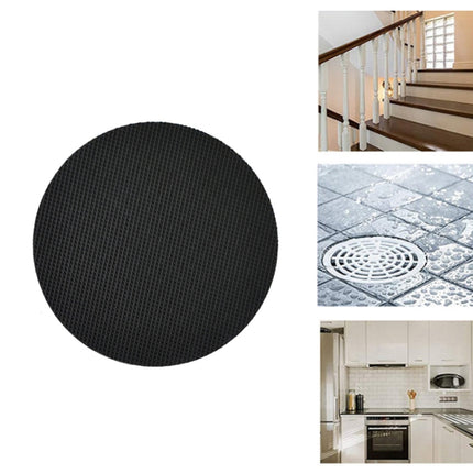 12 PCS / Pack 10cm Bathroom Steps Round PEVA Non-Slip Stickers(Black)-garmade.com