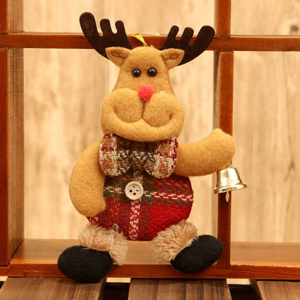 2PCS Christmas Home Decor Hanging Onaments Dolls Christmas Tree Decorations(Elk)-garmade.com