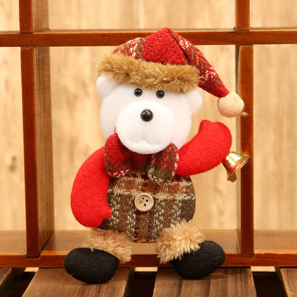 2PCS Christmas Home Decor Hanging Onaments Dolls Christmas Tree Decorations(Bear)-garmade.com