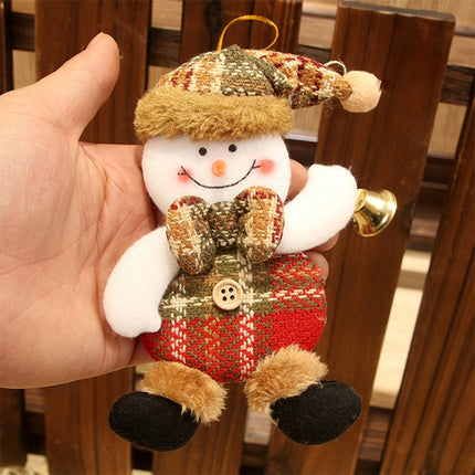 2PCS Christmas Home Decor Hanging Onaments Dolls Christmas Tree Decorations(Snowman)-garmade.com