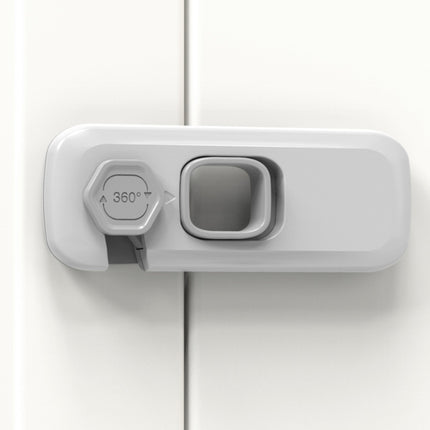Children Anti-pinch Hand-opening Door Safety Lock(Light Gray)-garmade.com