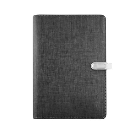 A5 Three-Dimensional Leather Pattern Notebook Set With 16GB U Disk, Specification: U Disk Style(Black)-garmade.com