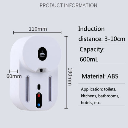 KLC-600 Automatic Induction Soap Dispenser Foam Hand Washing Device, Style: Battery Liquid Version-garmade.com