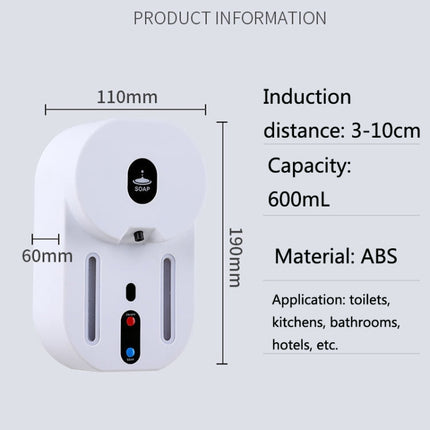 KLC-600 Automatic Induction Soap Dispenser Foam Hand Washing Device, Style: Charging Bubble Version-garmade.com