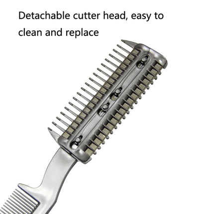 92502 2 PCS Pet Cleaning Dead Hair Hair Removal Knife Soft Hair Removal Comb-garmade.com