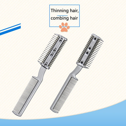 92502 2 PCS Pet Cleaning Dead Hair Hair Removal Knife Soft Hair Removal Comb-garmade.com