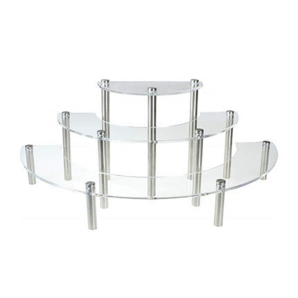 2 PCS 3-Layer Acrylic Cake Display Stand Cosmetic Display Stand(Transparent)-garmade.com