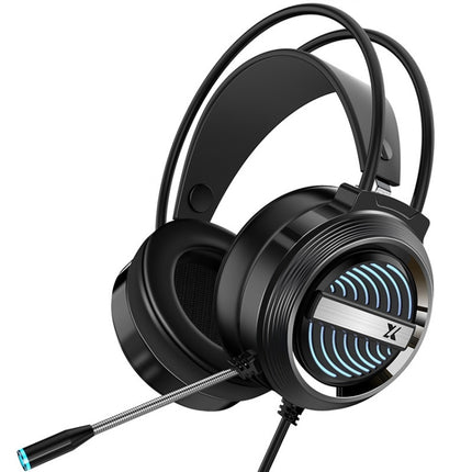 Heir Audio Head-Mounted Gaming Wired Headset With Microphone, Colour: X9 Single Hole (Black)-garmade.com
