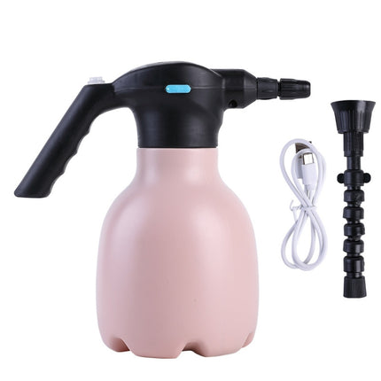 1.5L Garden Electric Watering Can Handheld Household Flower Watering Device, Specification: Pink + Universal Nozzle-garmade.com