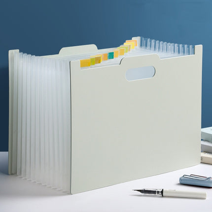 Deli A4 Vertical Organ Bag Can Hold Test Papers And Organize Folders(Light Grey)-garmade.com