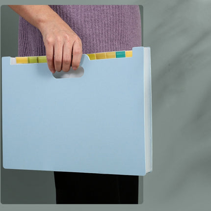 Deli A4 Vertical Organ Bag Can Hold Test Papers And Organize Folders(Light Grey)-garmade.com