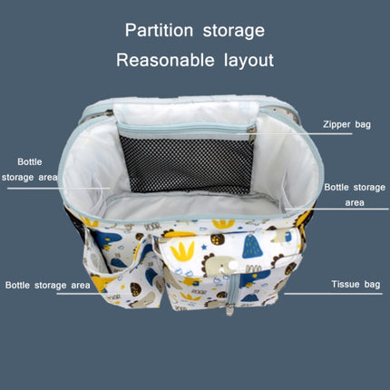 Multifunctional Baby Stroller Storage Bag, Colour: Yellow Zoo + Side Pocket-garmade.com