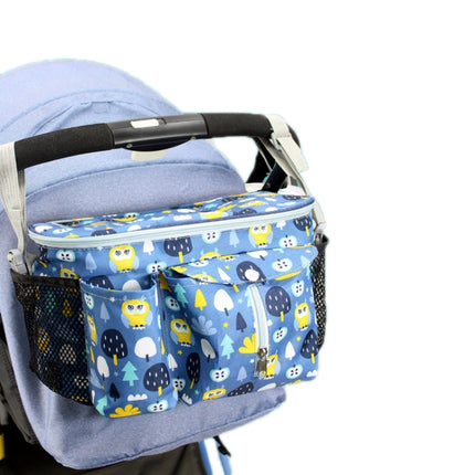 Multifunctional Baby Stroller Storage Bag, Colour: Tibetan Owl + Side Pocket-garmade.com