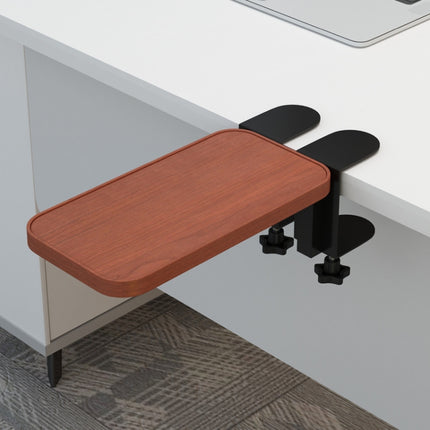 Computer Desk Rotatable Arm(Teak Color Wooden Board)-garmade.com