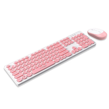 T-WOLF TF770 Mechanical Feel Wireless Gaming Keyboard And Mouse Set(Pink)-garmade.com
