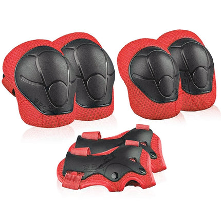 DD-610 6 In 1 Children Riding Sports Protective Gear Set(Red)-garmade.com