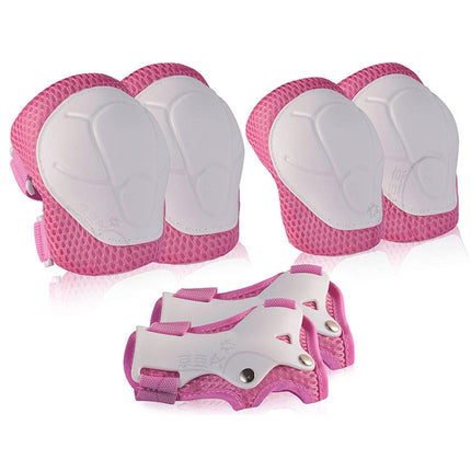 DD-610 6 In 1 Children Riding Sports Protective Gear Set(Pink)-garmade.com