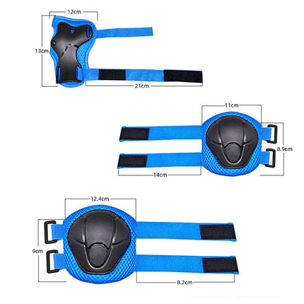 DD-610 6 In 1 Children Riding Sports Protective Gear Set(Blue)-garmade.com