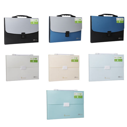 ChuangSheng A4 Hand Ventilation Piano Bag Student Document Storage Plastic Folder(8036 Light Green)-garmade.com