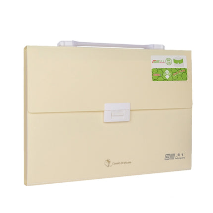 ChuangSheng A4 Hand Ventilation Piano Bag Student Document Storage Plastic Folder(8036 Yellow)-garmade.com
