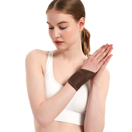 2 PCS Self-Heating And Anti-Sprain Wiist Brace(Brown)-garmade.com