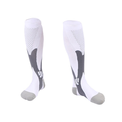 3 Pairs Magic Compression Elastic Socks Men And Women Riding Socks Football Socks, Size: S / M(White)-garmade.com
