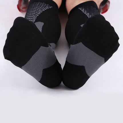 3 Pairs Magic Compression Elastic Socks Men And Women Riding Socks Football Socks, Size: S / M(Pink)-garmade.com