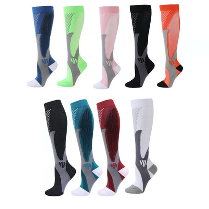 3 Pairs Magic Compression Elastic Socks Men And Women Riding Socks Football Socks, Size: XXL(Ink)-garmade.com