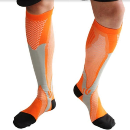 3 Pairs Magic Compression Elastic Socks Men And Women Riding Socks Football Socks, Size: XXL(Ink)-garmade.com