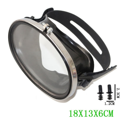 Wide Field Of Vision HD Glass Stainless Steel Swimming Goggles-garmade.com