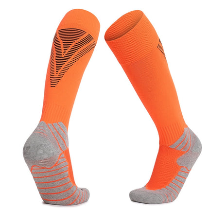 Thick Terry Non-Slip Sports Socks Over The Knee Stockings, Size: Adult Free Size(Orange)-garmade.com