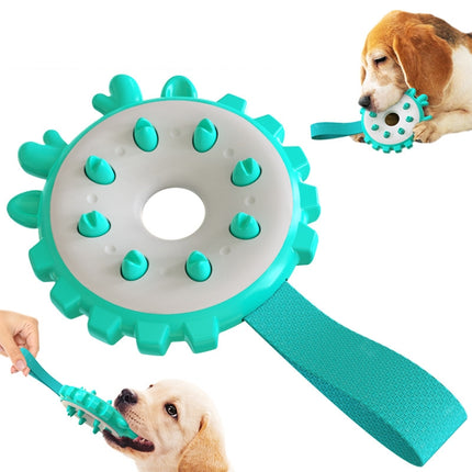 Ring Dog Toothbrushes Training Interactive Bite Dog Milling Toys(Lake Blue)-garmade.com