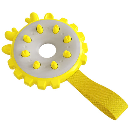 Ring Dog Toothbrushes Training Interactive Bite Dog Milling Toys(Yellow)-garmade.com