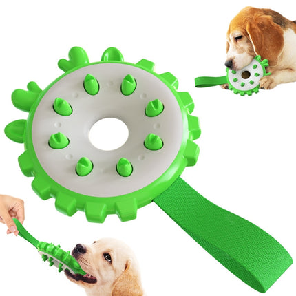 Ring Dog Toothbrushes Training Interactive Bite Dog Milling Toys(Green)-garmade.com