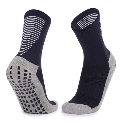 Adult Thick Towel Football Socks Non-Slip Wear-Resistant Tube Socks, Size: Free Size(Sapphire)-garmade.com