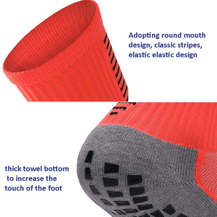 Adult Thick Towel Football Socks Non-Slip Wear-Resistant Tube Socks, Size: Free Size(Purple)-garmade.com