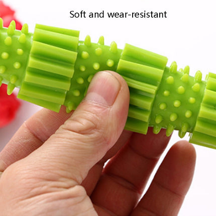 3 PCS PT025 Dog Mask Tooth Rod TPR Dog Toothbrush(Small Green)-garmade.com