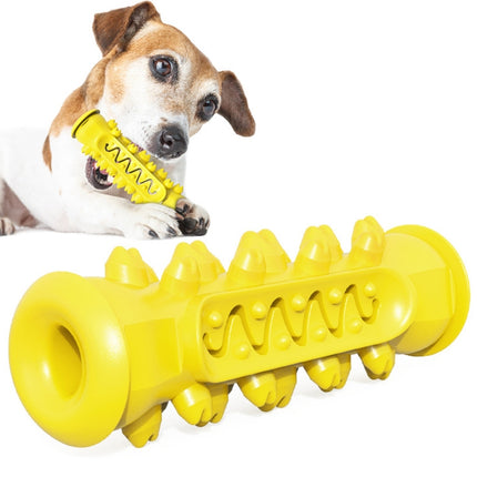 Dog Molar Stick Sound Bite Leakage Dog Toothbrush(Yellow)-garmade.com