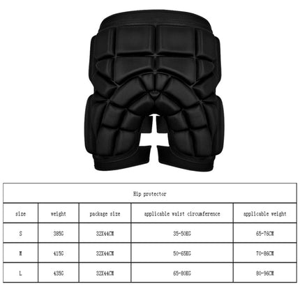Skating Hip Protector Hockey Pants Ski Sports Protective Gear, Style: Black Hip Protector(S)-garmade.com