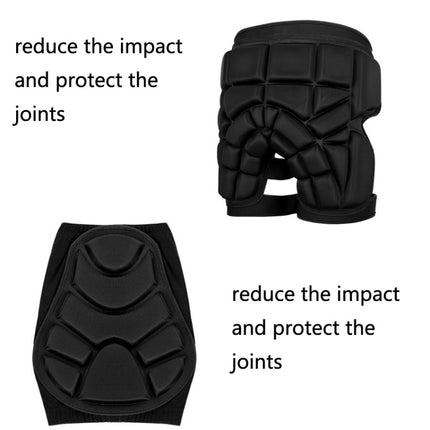 Skating Hip Protector Hockey Pants Ski Sports Protective Gear, Style: Black Hip Protector(M)-garmade.com