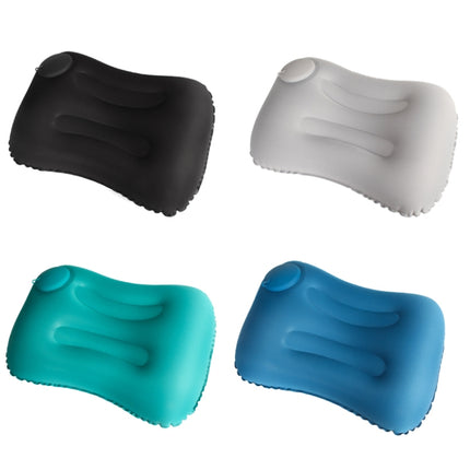 Travel Inflatable Press U-Shaped Neck Guard Pillow, Colour: Milk Silk U018-03（Peacock Green）-garmade.com