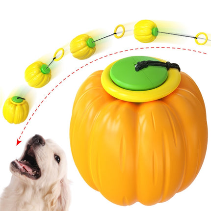 NG-01 Dog Molars Resistant To Bite Ball Pumpkin Hand Throwing Force Toy Ball(Orange)-garmade.com